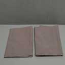 JIYUAN Standard Size Pillowcases, Set of 2-100% Washed Cotton with Envelope Closure, Linen-Like Textured, Soft, Breathable & Durable for All Seasons,Heathered Mauve Brown