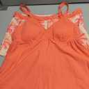 ROSEWE Womens Tankini Bathing Suits, Two-Piece Smocked Swim Dress, Print Swimsuits with Board Shorts XL