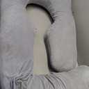 Momcozy Pregnancy Pillows for Sleeping, U Shaped Full Body Maternity Pillow with Removable Cover - Support for Back, Legs, Belly, HIPS for Pregnant Women, 57 Inch Pregnancy Pillow for Women, Grey