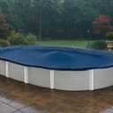 Winter Block Aboveground Pool Winter Cover, Fits 15 x 30 Oval, Solid Blue Includes Winch and Cable for Easy Installation, Superior Strength & Durability, Treated for UV Protection, WC1530OV