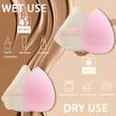 21 pcs Beauty blender Makeup Sponge Bulk:Blender Sponges 21 Pcs for Liquid, Cream, and Powder, Multi-colored Pink make up sponges for foundation
