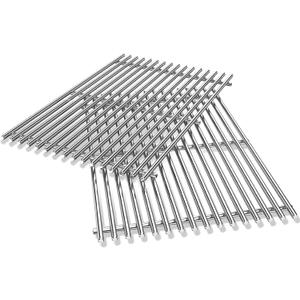 304 Stainless Steel Grill Grates for Weber Spirit 300 GS4 Spirit II 300 Series Spirit 700, Genesis Silver B & C, Genesis Gold B & C Platinum B & C, Genesis 1000-3500 for Weber Spirit Grill Parts 7639
