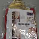 Sattiyrch Christmas Tree Skirt with Gold Rim 36",Flannelette Santa Reindeer Decoration for 6Ft/7.5Ft Xmas Tree (Red)