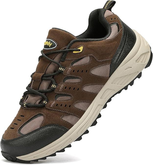 Kricely Men's Trail Running Shoes Non Slip Hiking Shoes Tennis Shoes Fashion Sneakers Workout Footwear 44