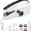 Portable Mini Sewing Machine with Dual Speed & Power Modes - Handheld Electric Sewing Machine for DIY, Quick Repairs, Travel - Beginner Friendly Cordless Fabric Stitcher with USB & Battery Options