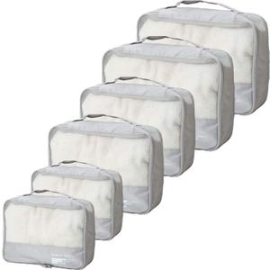 Packing Cubes Set Travel Luggage Organizers Suitcase Lightweight Accessories (Gray)