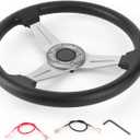 Racing Car Drifting Steering Wheel Replacement Universal Modified Accessory for Driver Experience Upgrade (Silver),Auto Interior and Exterior Modifiion