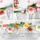 4Pcs Acrylic Flower Vase with 64 Holes,63 inch Decorative Long Clear Vase Modern,Rectangular Acrylic Vases Clear Floral Centerpiece for Dining Table Reception Home Party Decorations