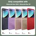 2 x NINKI for Motorola Razr 2024 Case with Screen Protector [Not for Moto Razr Plus 2024], Glitter Leather Case for Motorola Razr 50 Case,Luxury Flip Phone Case for Motorola Razr 2024 Case 5G - Rose Gold