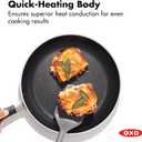 OXO 10 Non-Stick Every Day Frying Pan, BPA-Free Comfort Grip Silicone Handle, Dishwasher & Oven Safe, PFAS-Free Ceramic Skillet, Black
