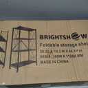 Kitchen Garage Metal Shelves, Storage Shelves Organizer, Foldable Metal Shelving, Closet Shelving Unit, 28" W x 14" D x 50" H Bakers Rack Microwave Stand, Plant Stand with Wheels (4-Tier Shelf)