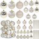 Christmas Ball Ornaments for Christmas Decorations - 41 Pieces Xmas Tree Champagne Gold Shatterproof Ball Ornaments with Hanging Loop for Holiday and Party Decoration