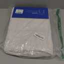 MIULEE Linen White Curtains 54 Inch Length 2 Panels Set for Living Room Bedroom Semi Sheer Light Filtering Farmhouse Rod Pocket Short Soft Thick Linen Textured Window Drapes W42XL54