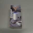 HODEMI Car Diffuser with Auto Start-Stop, Cool Mist Portable Mini Humidifier with Memory Function,Battery-Powered Oil Diffuser with 8-Color Ambient Ligh for Car, Home, Office, and Travel (White)