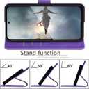 3 x SUANPOT for Moto G Stylus 5G 2024 Wallet case with RFID Blocking Credit Card Holder,Flip Book PU Leather Protective Cover Women Men for Stylus 5G 2024 Phone case Purple