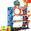 Hot Wheels City Ultimate Garage Track Set with 2 Die-Cast Toy Cars & Car-Eating Dragon, Stores 50+ Vehicles, 4 Levels, Large