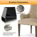 16 Pcs Square Chair Leg Protectors, Caps for Wood & Hardwood Floors, Black