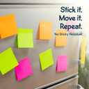 2 x Lined Sticky Notes 3x3 Pack of 8, Bright Colored Super Self Sticky Pads - 60 Sheets/Pad - Easy to Post for School, Office Supplies, Desk Accessories