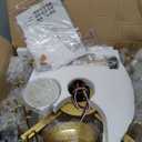 Modern Gold Crystal Fandelier Ceiling Fans with Lights and Remote,Chandelier Fan for Girl's Bedroom,Living Room