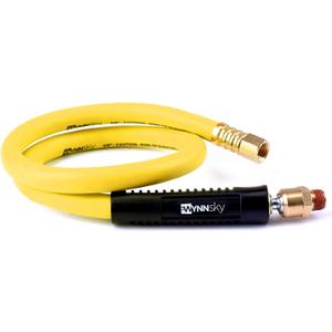WYNNsky Hybrid Lead in Air Hose 3/8" X 30"(1/4 in. MNPT Ball Swivel x 1/4 in. FNPT Ends) 300 PSI Max Working Pressure, Heavy Duty Air Compressor Hose