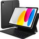 Keyboard Case for iPad 11th(A16,2025), 10.9 inch iPad 10th Gen 2022 Wireless Bluetooth Keyboard, Smart Wake/Sleep, Detachable Magnetic Rechargeable Folio, QWERTY, Adjustable Angle