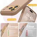 Vooii Magnetic for iPhone 17 Pro Case, Compatible with Magsafe (Premium Liquid Silicone) (Integrated Camera Control Button) Full Body Protective Anti-Scratch Microfiber Lining 6.3", Light Brown