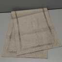 Burlap Style Farmhouse Table Runner, 13 x 36 Inch Coffee, Rustic Geometric Hollow Table Runners 36 Inches Long for Dresser Table Everyday Use