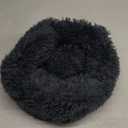 Donut Dog Bed Cat Bed Fluffy Calming Pet Bed Dog Round Bed Cat Round Bed Warm Kitten Nest Ideal for 3Kg Pet, Small, Dark Light