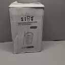 SIUQ 90 Pack - 8 oz Disposable Coffee Cups with Lids and Straws,To go Coffee Cups,Insulated Corrugated Paper Cups,Kraft Ripple Wall Cups for Hot Beverage or Cold Drinks -Champagne