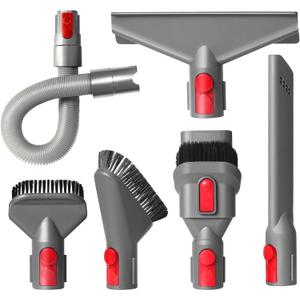 Home Cleaning Kit for Dyson V7 V8 V10 V11 V15 Absolute Animal Motorhead Vacuum Cleaner, Flexible Extension Hose Mattress Tool Stiff Brush Soft Bristle Attachment, and Flexible Crevice Tool