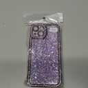 FABSPARK Case for iPhone 15,Glitter Crystal Diamond Rhinestones Sequin Shiny Bling Sparkly Glossy Luxury Electroplated Case,Aesthetic Cute Full Protection for iPhone 15,Purple