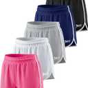 Juicy Couture Womens 3" Mesh Dolphin Shorts Running Workout Gym Yoga Track, XL