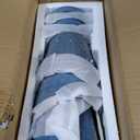 Plant Pots, 5 Inch Pots for Indoor Plants, Planters with Drainage Hole and Saucer, Ceramic Flower Pots Desktop Office Windowsill Decoration Gift Set of 4 - Sky Blue