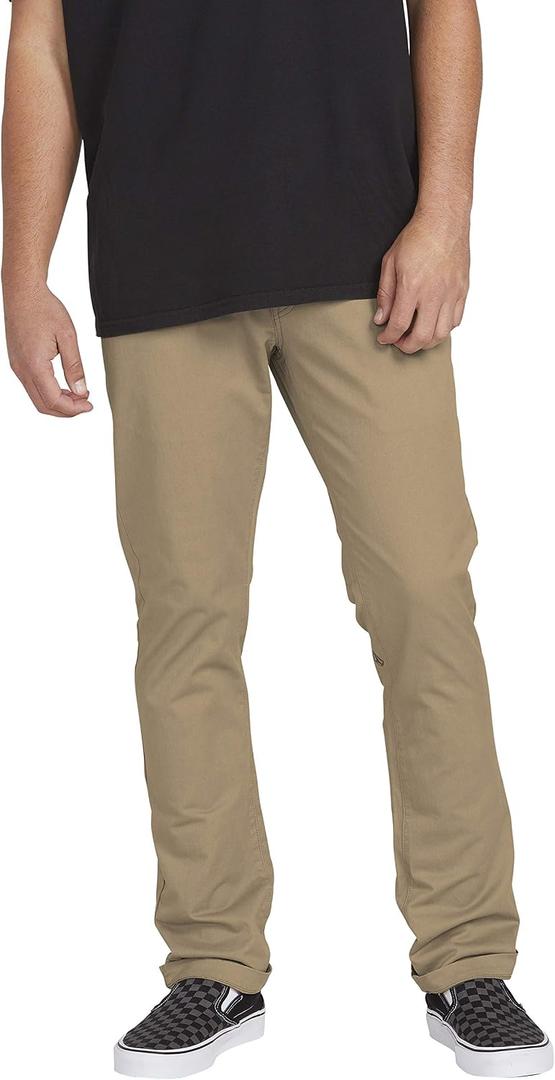 Volcom Men's Frickin Modern Fit Stretch Chino Pant, Khaki 1, 36W x 30L