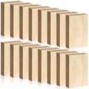 16 Pack Unfinished Wood Blocks for Crafts, 4.92 X 3 X 1 Inch MDF Wood Board Wooden Rectangle Blocks Craft Panels for Art and Crafts, Engraving, Painting, DIY Projects, Chip Carving
