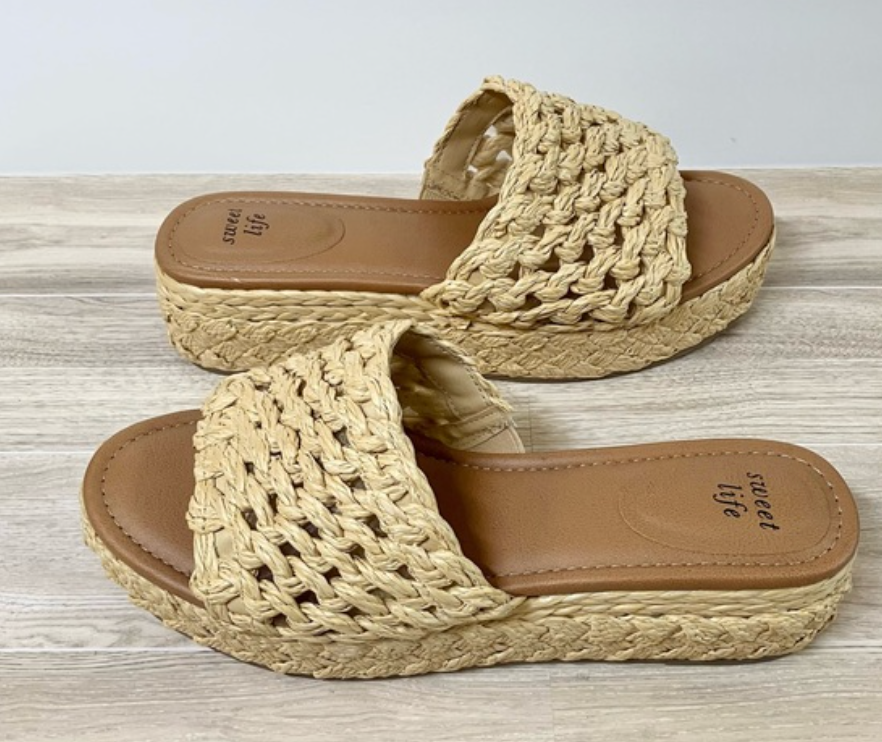 Sweet Life Natural Sandal Size 8 1/2