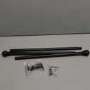 Black Curtain Rods for Window 28 to 48, 5/8 inch Small Decorative Curtain Rod Set with Brackets (32-46'')