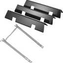 7635 Flavorizer Bars and 69785 Grill Burner Replacement Parts for Weber GS4 Spirit II & I E/S-210 E/S-220,15.3'' Flavorizer Bars and Burner Tube Kit for Weber Spirit 200 Part with Front Control