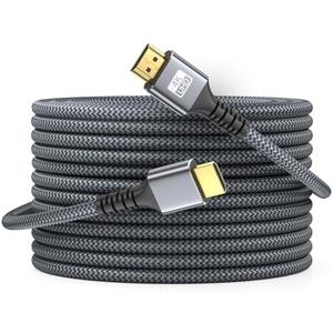 looyotul 4k Hdmi Cable 75ft Ultra High Speed HDMI 2.0 Cable 4K@60HZ 3D ARC Gold Plated Connector Ethernet Audio Video Return HDMI Cord for UHD TV Monitor Laptop Xbox PS4/PS5 Roku TV ect.(Silvery)