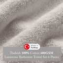 Madison Park Turkish 100% Cotton 600Gsm Luxury Premium Thick Soft Absorbent Hotel Bathroom Towel Set Shower Hand Face Washcloths, Assorted Sizes, Taupe 6 Piece