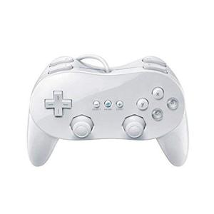 OSTENT Wired Classic Controller Pro Gamepad Joystick for Nintendo Wii Remote Console Video Game Color White