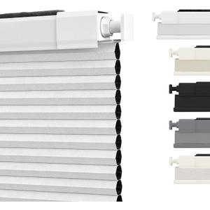 SUNOFF Cordless No Drill Blackout Cellular Shades, 19" W x 64" H, White