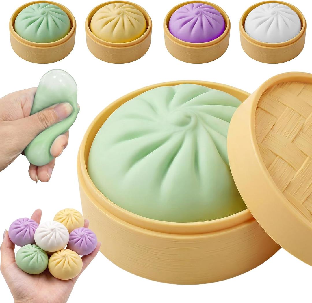 Squishy Dumpling Mystery Dumpling Squishy, Mystery Dumplings for Stress Relief, Large Squeeze Dough Ball Stress Relief Toy for Adults