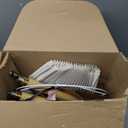 JOOFO Mid-Century Modern Wood Floor Lamp with Dual Fabric Shade, Remote Control, Dimmable & Adjustable Color Temperature, Reading & Living Room Lamp, Easy Clean Cover, Foot Switch,Natural Wood