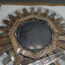 Honiway Boho Wall Decor 21 inch Wall Mirror Rustic Wood Decorative Mirror for Room Decor Rustic Home Decor Farmhouse Wall Decor at Living Room Bedroom Bathroom Hallway Trilcolor