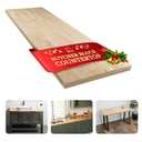 Bme Hevea Solid Wood Butcher Block Countertop, Unfinished Butcher Block Table Top for DIY Washer Dryer/Island/Kitchen Countertop, 48"L x 25"W x 1.5"Th