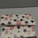 12 Sheets Patriotic Wrapping Paper - Vintage American Flag & Statue of Liberty Design, Independence Day Gift Wrap for 4th of July & Memorial Day, President's Day, 19.7 x 27.6 (Red, White & Blue)