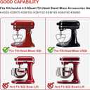 Stainless Steel Beaters for KitchenAid Stand Mixer, 4.5-5Qt Tilt-Head Paddle Attachment for Kitchenaid Mixer, Polished Flat Beater for KitchenAid-Dishwasher Safe by HOZODO