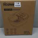 HOSPAN Collapsible Foot Spa with Heat, Bubble, Red Light, and Temperature Control, Foot Bath Massager with 8 Shiatsu Massage Rollers, Pedicure Foot Spa for Relaxation - FS01A (Sky Blue)