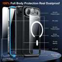 SPIDERCASE Magnetic for iPhone Air Case Waterproof, Built-in Lens & Screen Protector,[IP68 Underwater][15FT Military Shockproof] [Dustproof] Full Body Protection Cover for iPhone 17 Air 6.5,Blue